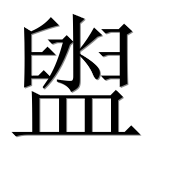 Иероглиф 盥